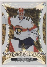 2021 Upper Deck Ovation World Premiere Gold /299 Spencer Knight #WP-22 Rookie RC