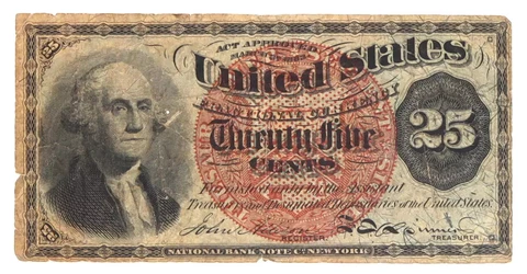 25 Cent Fractional Currency Fourth Issue Fr 1301 Cover