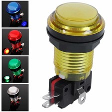 10X(Rund Beleuchtet Beleuchtete Arcade-Videospiel-Druckschalter LED-Licht 5 C5C6