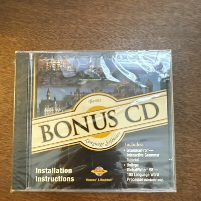 Bonus CD Transparent Language Software Windows Macintosh Grammar New and Sealed - Image 1 of 2