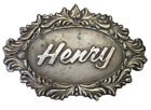Nom Vintage Henry Capt. Boucle de ceinture Hawks Sky Patrol & Novelty Co 1977 États-Unis