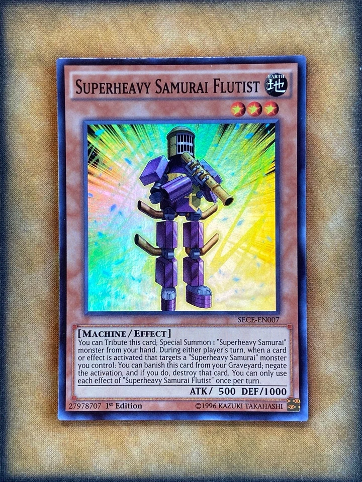 Yugioh Superheavy Samurai Flutist SECE-EN007 Super Rare 1st Ed NM - Image 1 of 1