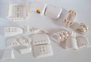 21x LEGO White vehicle pieces - boats vans caravans car spares. - Picture 1 of 3