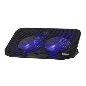 Laptop Cooling Pad 10 to 15.6 inch Notebook Cooler Dual USB Port Blue LED Fan