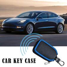 Car Auto Smart Remote Key Holder Cover Key Chain Bag Genuine Leather Fob Pouch