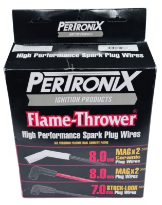 Cables de bujía Pertronix lanzallamas 8 mm para 01-05 Ranger 05-10 Mustang 4,0 L Foto 1 de 4