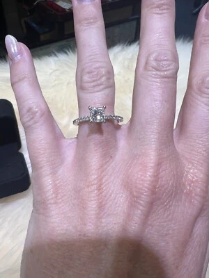 Princess Cut .80ct Diamond 14k Gold Ring w/ GIA & Appraisal Size 7 - Image 1 of 4