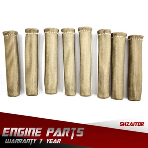 8x Spark Plug Wire Boots Protector Sleeve Heat Shield For SBC BBC Titanium 1800℉ - Picture 1 of 11