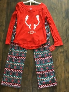 Wondershop Holiday Lady Doe Fair Isle 2 piece Women's Pajama Set Size Medium E7 - Picture 1 of 4
