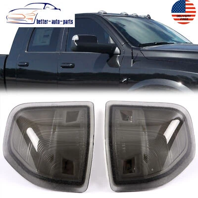 Дымчатые желтые светодиодные указатели поворота для бокового зеркала Dodge Ram 1500 2500 3500 etc - Изображение 1 из 4