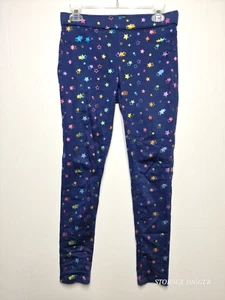 Kohl's So Pants Girls 16 Navy Stretch Stars Print Skinny Leg Mid-Rise Zip Fly - Picture 1 of 13