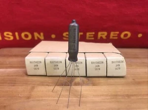 Raytheon JAN 5678 VACUUM TUBE NOS/NIB  ( QTY 5 ) - Picture 1 of 2