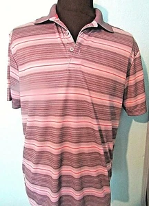 PGA TOUR MEN'S AIRFLUX POLO STRIPED GOLF SHIRT SIZE LARGE - Picture 1 of 4