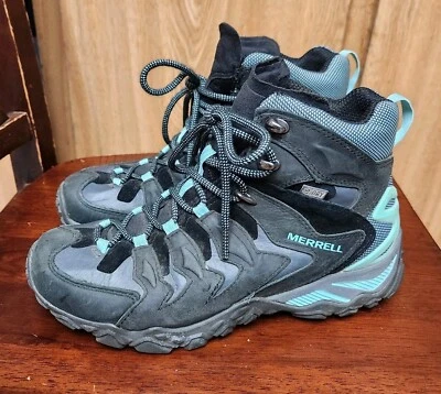 Туристические ботинки Merrell BlackAdventurine Select Dry женские размер 8,5 Vibram черные бирюзовые - Изображение 1 из 4