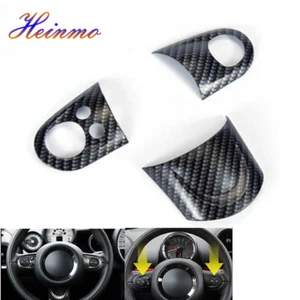 Cubierta del botón del volante de fibra de carbono para MINI Cooper S JCW R55 R56 R57 R58 R60 R61 - Imagen 1 de 5