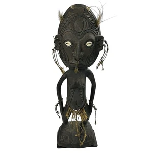 Statue d'ancêtre ancestor carving Sepik river oceanic art Papua New Guinea 16.5” - Picture 1 of 24