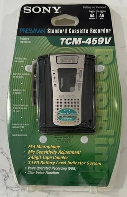 Sony Pressman TCM-459V Cassette Recorder Vintage VOR Voice Recorder - Image 1 of 3