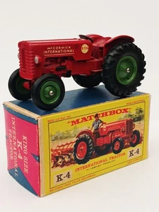 Matchbox King Size No K-4 International Tractor  RARE GREEN WHEELS VNMIB  - Picture 1 of 9