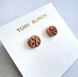 Tory Burch Miller Stud Earrings. New! In Rose Gold Color - Picture 1 of 5