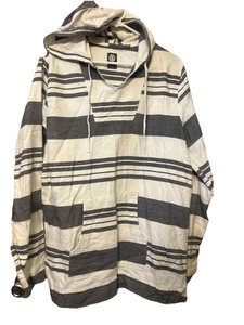 ELEMENT skateboards poncho Xl White Grey Striped - Picture 1 of 5