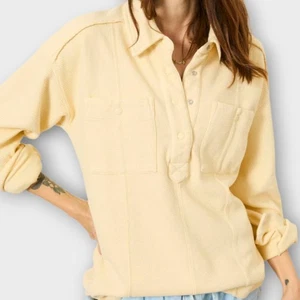 Top Pullover Gofre Amarillo Ebb & Flow by Fat Face Talla Pequeña, 100% Algodón, Nuevo con Etiquetas - Imagen 1 de 14
