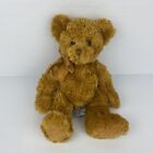 Russ Berrie Logan Bear Plush Golden Brown Teddy 26cm Soft Toy Bow No. 95063