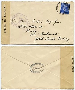 GOLD COAST INCOMING MAIL WW2 CENSORED from GB...CENSOR No.7 - Picture 1 of 1