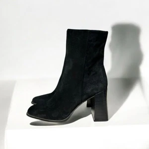 🌻NEW NWOT Sam Edelman "Ivette" Black Suede Leather Boots Size 10 - Picture 1 of 12