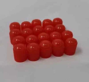 20pcs Red Plastic Valve Stem Air Caps Coves - Picture 1 of 1