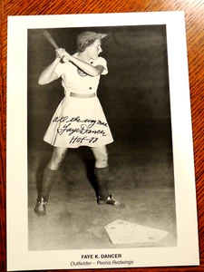 Bailarina faye firmada 8x10 inscrita "all the way mae" patio 88 peoria redwings - Imagen 1 de 2