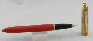 Windsor Red w/Gold Cap Ballpoint Pen w/NEW WORKING REFILL - c. 1948 - Picture 1 of 5