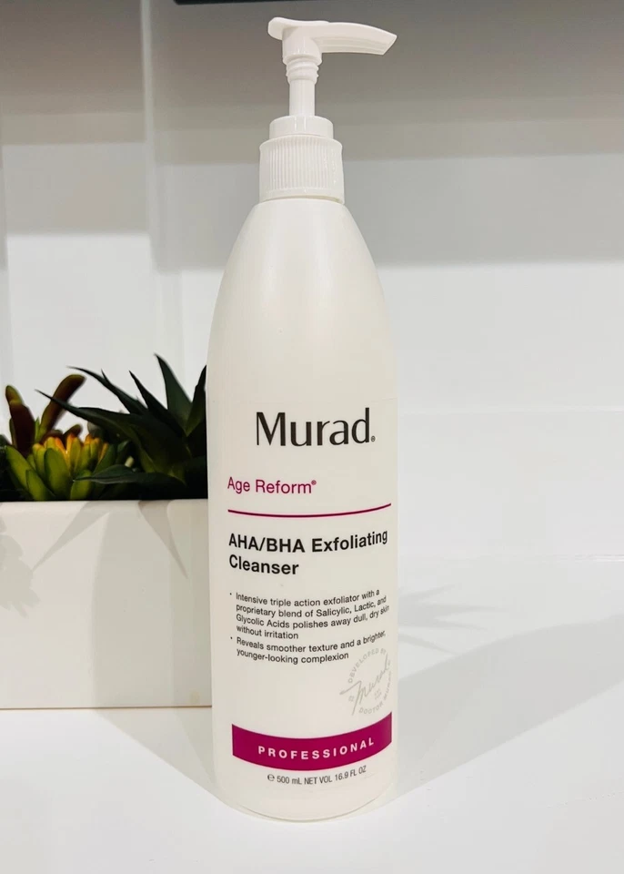 Nuevo Limpiador Exfoliante Fresco Murad AHA/BHA Tamaño Profesional 16.9 OZ 500 ml Envío Gratis Foto 1 de 1