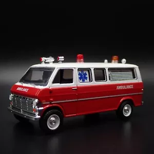1970 70 FORD CLUB WAGON VAN AMBULANCE 1:64 SCALE COLLECTIBLE DIECAST MODEL CAR - Picture 1 of 7
