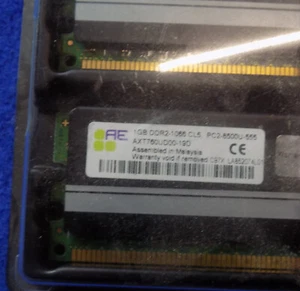 2 x 1 GB DDR2-1066 AENEON CL5 8500C5D 1GB PC2-8500U DDR2-1066 CL5, unbenutzt - Bild 1 von 1