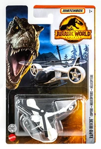 2022 Matchbox Jurassic World Dominion Rapid Rescue™ Copter WHITE | BIOSYN | FSC - Picture 1 of 1