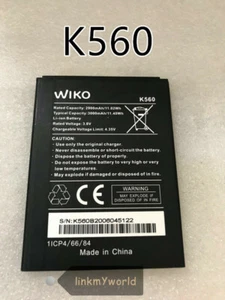 New Wiko K560 Mobile Phone Li-ion Battery For Wiko Y61 2900mAh 3.8V - Bild 1 von 3