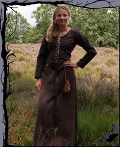 Vestido de mercado medieval manga larga Cotehardie Ava - - Imagen 1 de 3