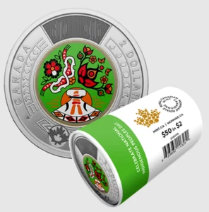 2023 Canada Toonie National Indigenous Peoples Day $2 coloured coin from roll - Picture 1 of 5