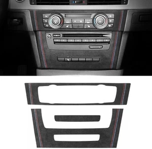 Black Suede Center Controls A/C Button Panel Cover Fits 06-13 E90 E91 E92 E93 #B - Picture 1 of 6