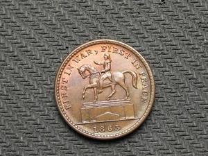 🔥 OFFERTA! AU LUSTRO ORIGINALE 1863 "UNIONE PER SEMPRE" GETTONE GUERRA CIVILE USA🔥 168us - Foto 1 di 2