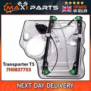VW Transporter T5 3 Door 2003-2015 Front Left Passenger Window Regulator & Panel - Picture 1 of 4