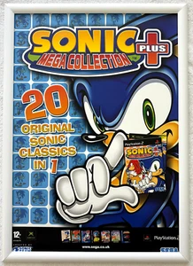 Sonic Mega Collection Plus RARE PS2 XBOX 42cm x 59cm Promotional Poster - Picture 1 of 1