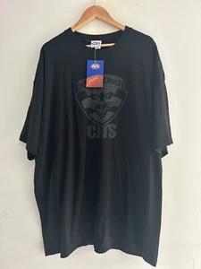 Team AFL Football Mens Adults Stealth Black Tee Cotton T-Shirt Top Size 3XL New - Picture 1 of 12