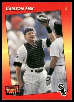 1992 Donruss Triple Play #149 Carlton Fisk Chicago White Sox baseball card - Image 1 of 2