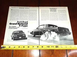 BUICK GRAND NATIONAL 1986 ARTICOLO ORIGINALE - Foto 1 di 4