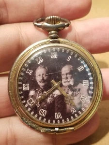 WWI German Officer's Jovial Pocket Watch Kaiser Wilhelm/Franz Joseph Dial - Picture 1 of 22