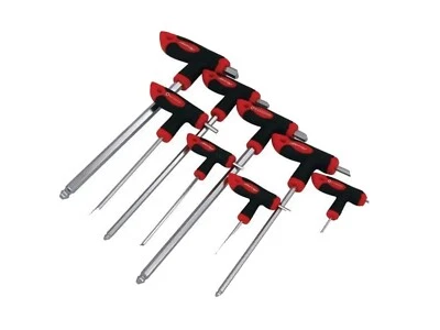 9pc LONG HEX / ALLEN KEY SCREWDRIVER SET 2mm to 10mm Ball End High Torque Handle - Image 1 of 2