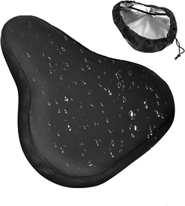 Bike Seat Cover, Waterproof Bicycle Seat Cover Black Rainproof Dustproof Bike Sa - Picture 1 of 6