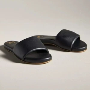 Beek schwarze Leder Baza Pantoletten Sandalen 9 - Bild 1 von 7