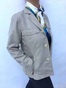 MAX MARA JACKET SIZE 12 Beige Cotton mix VINTAGE RRP £350 - Picture 1 of 12